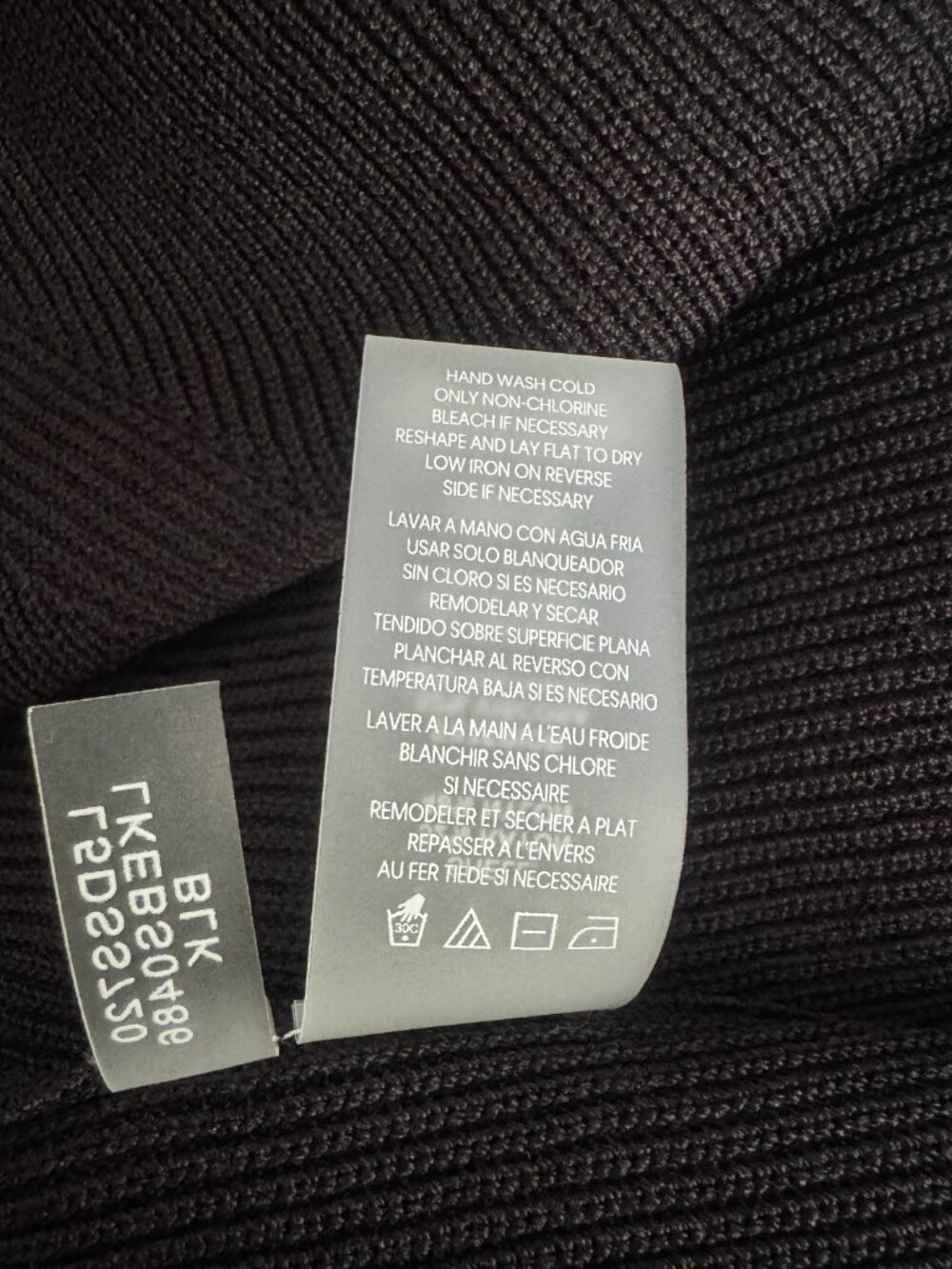 Karl Lagerfeld Paris Logo Strap Sweater Tank Top, Black - Picture 8 of 9